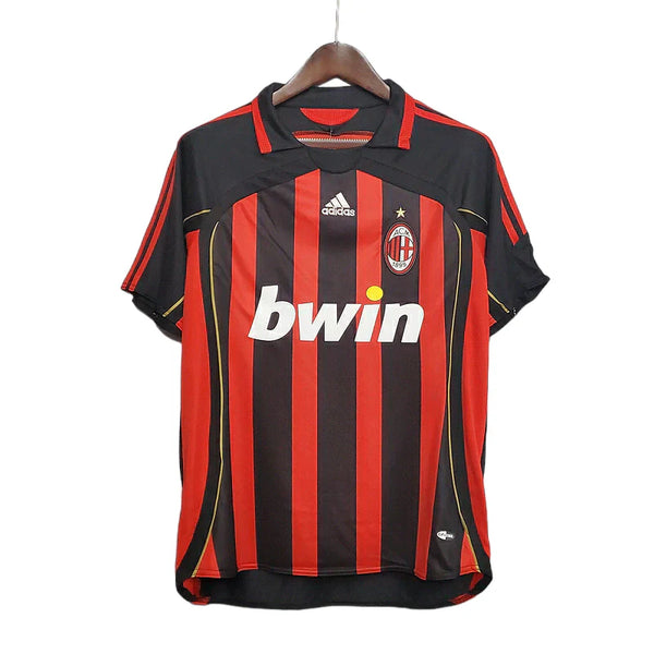 Camisa Retrô Milan 2006/2007 - Masculina - Vermelha e preta