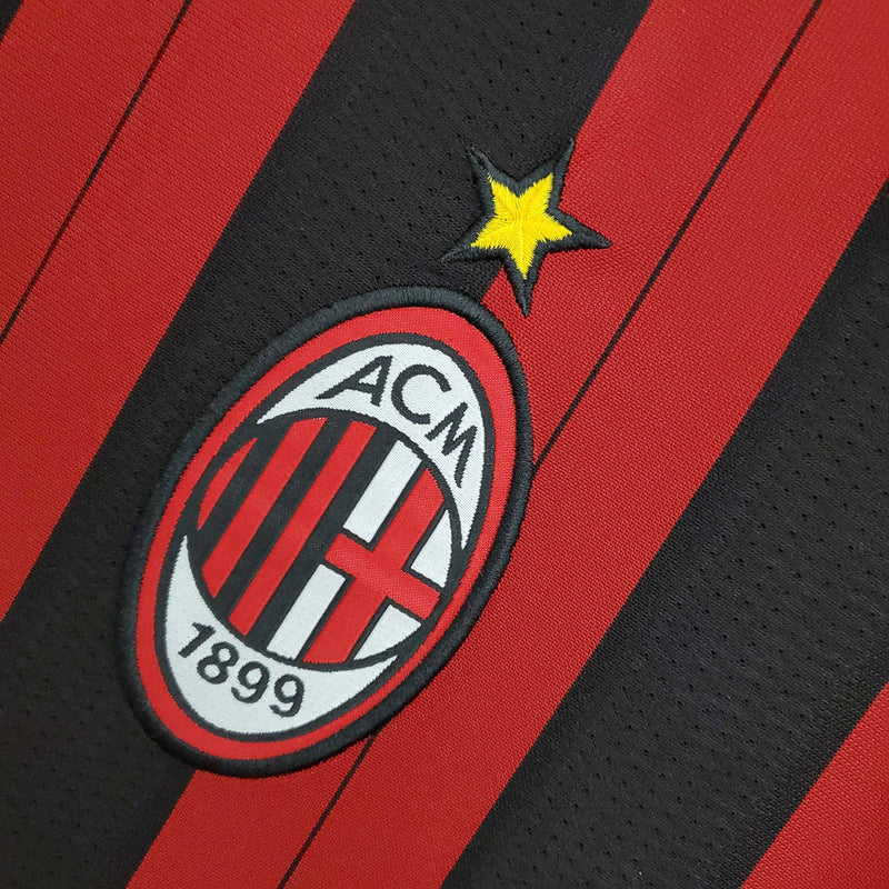Camisa Retrô AC Milan 2013/2014 - Masculina - Vermelha e preta