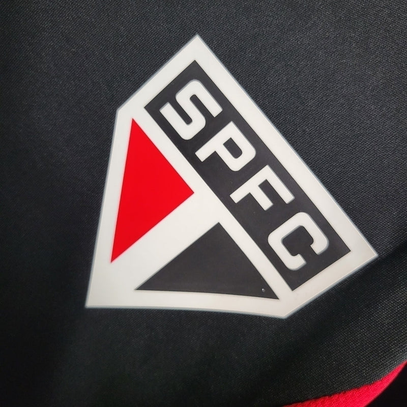 Camisa São Paulo Treino 23/24 - Torcedor Feminina - Preta com detalhes em vermelho