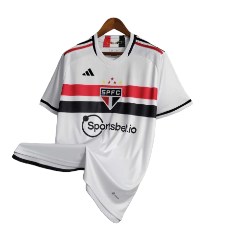 Camisa São Paulo I 23/24 - Torcedor  Masculina - Branca com patrocínio