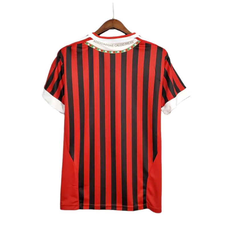 Camisa AC Milan Retrô 2011/2012 Vermelha e Preta - Home