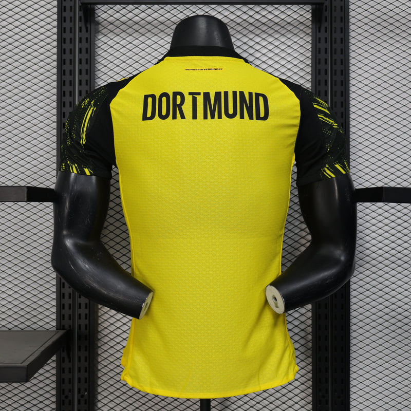 Camisa Borussia Dortmund 25/26 - Jogador Masculina - Amarela com detalhes em preto