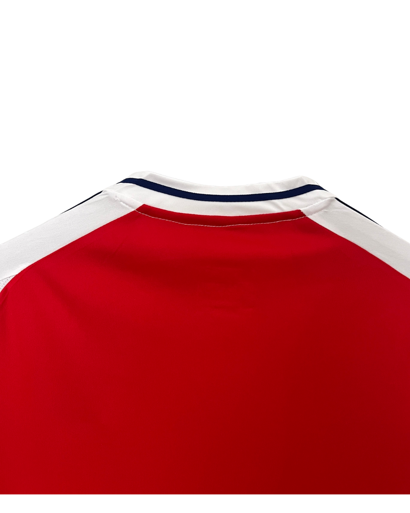 Camisa Arsenal I 24/25 - Torcedor Masculina - Branca com detalhes em azul e vermelho