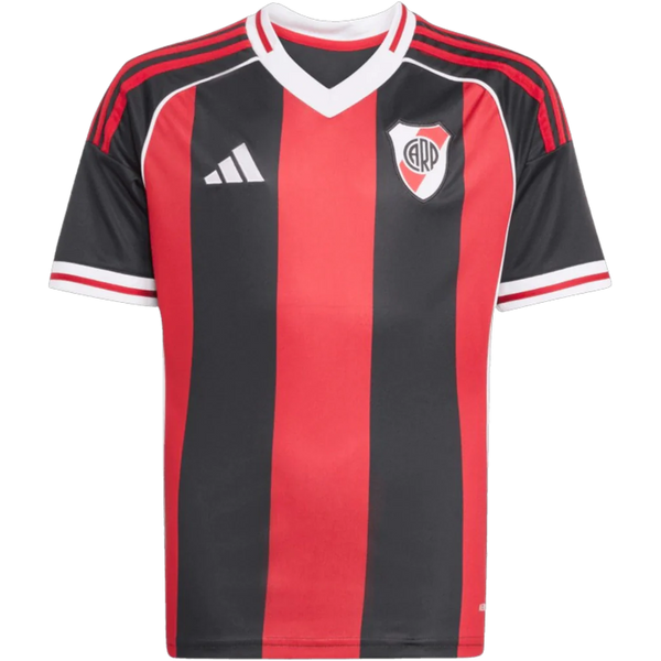 Camisa River Plate Away 25/26 - Torcedor Masculina -Preta com listras vermelhas