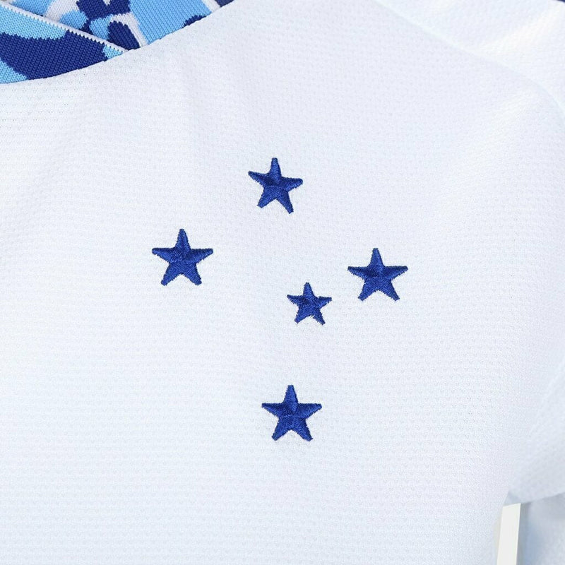 Camisa Cruzeiro II 24/25 - Torcedor Feminina - Branca com detalhes em azul