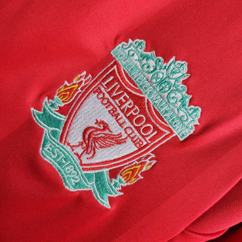 Camisa Retrô Liverpool Edição Champions League I 2008/2009 - Masculina - Vermelha com detalhes em branco