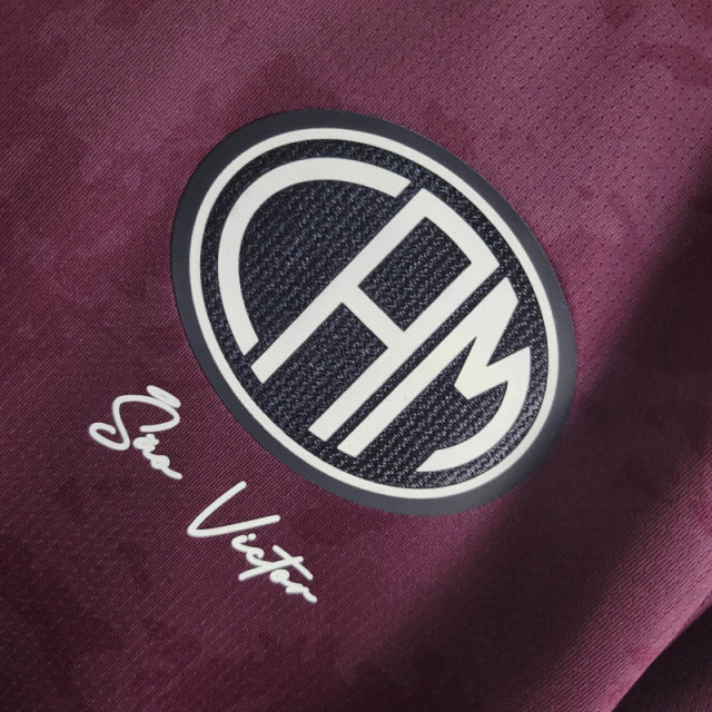 Camisa Atlético Mineiro Edição especial - São Victor 24/25 - Torcedor Adidas Masculina - Vinho com detalhes em dourado