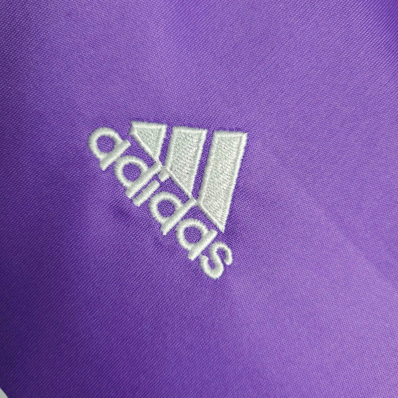 Kit Infantil Retrô Real Madrid 16/17 - Roxo com detalhes em branco
