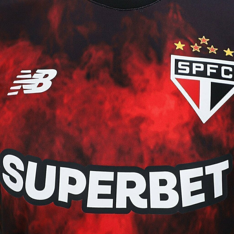 Camisa São Paulo III 24/25 - Torcedor Feminina - Vermelha e preta