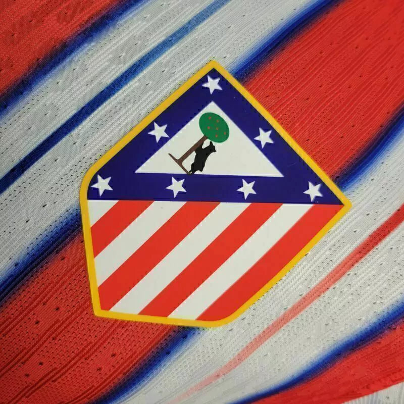 Camisa Atlético de Madrid I 24/25 - Jogador Masculina - Vermelha com detalhes em branco e azul