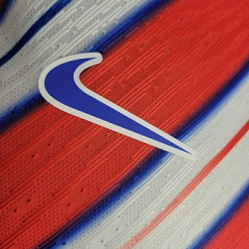 Camisa Atlético de Madrid I 24/25 - Jogador Masculina - Vermelha com detalhes em branco e azul