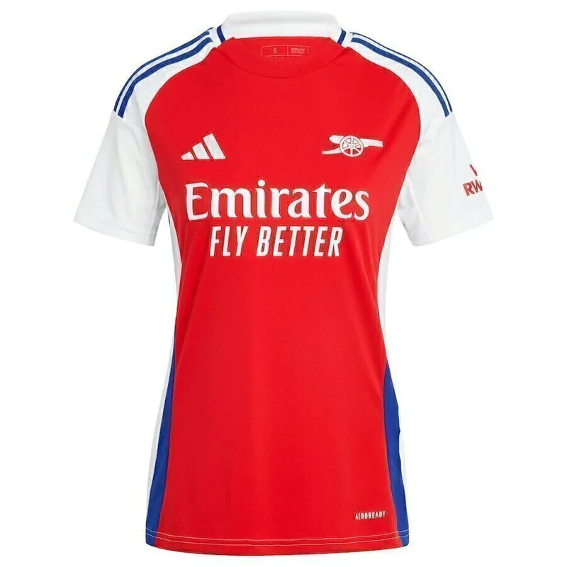 Camisa Arsenal I 24/25 - Torcedor Feminina - Vermelha com detalhes em branco
