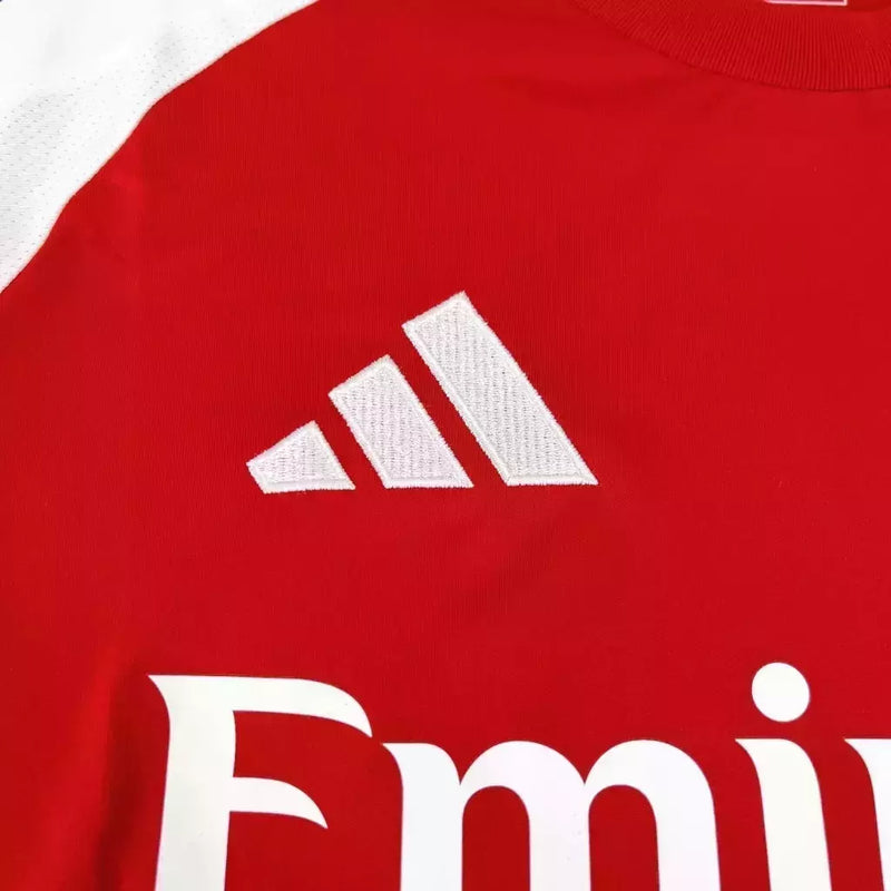 Camisa Arsenal I 24/25 - Torcedor Feminina - Vermelha com detalhes em branco