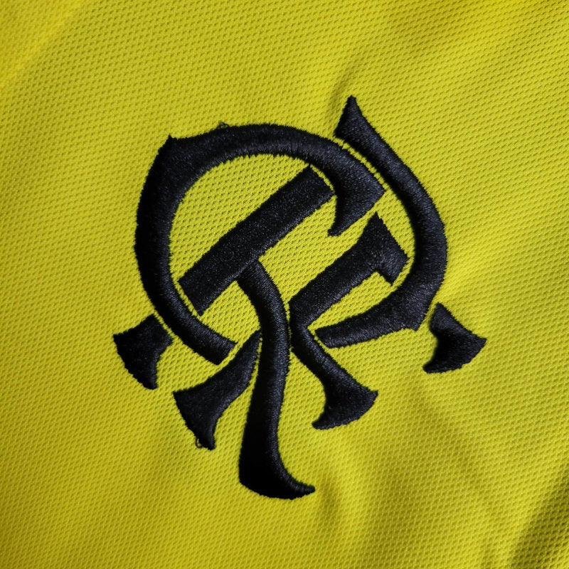 Camisa Flamengo Treino 24/25 polo - Torcedor Masculina - Amarela com detalhes em preto e cinza
