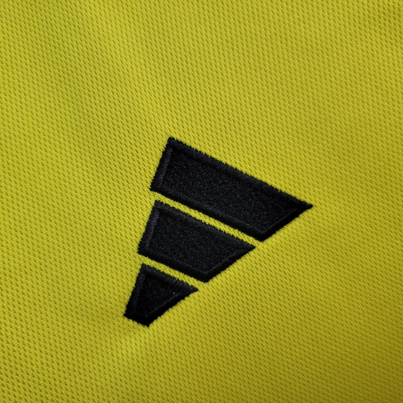 Camisa Flamengo Treino 24/25 polo - Torcedor Masculina - Amarela com detalhes em preto e cinza