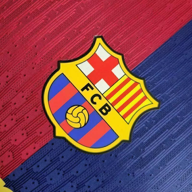 Camisa Barcelona I 24/25 - Jogador Masculina - Azul e vermelha