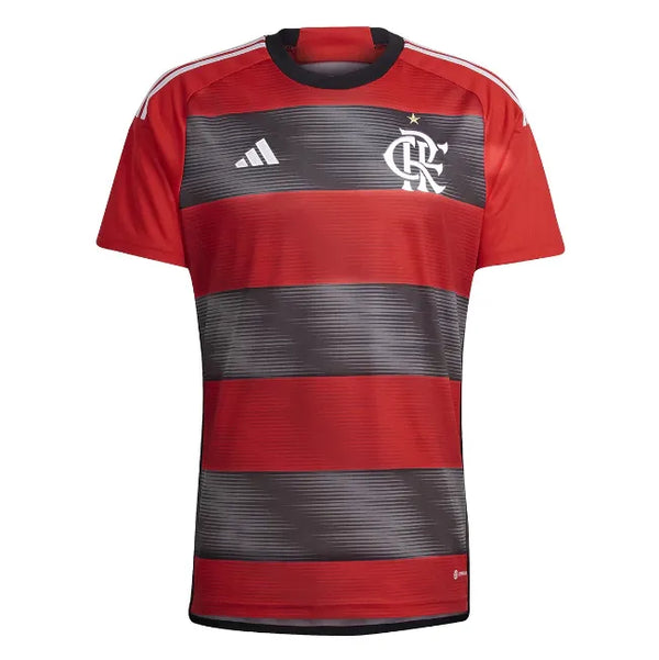 Camisa Flamengo I Home 24/25 Torcedor Adidas Masculina - Vermelho e Preto