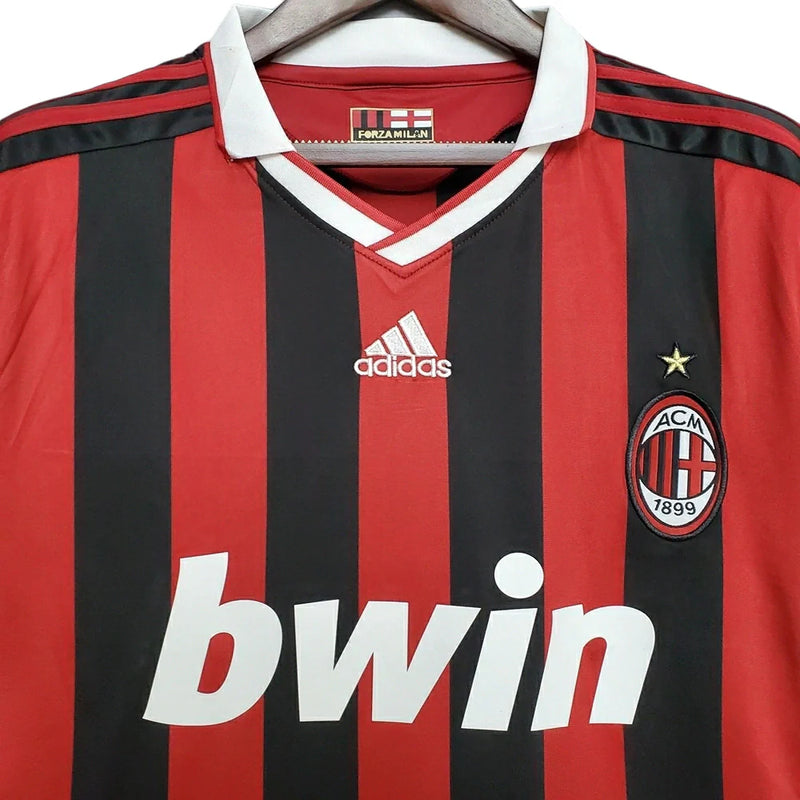 Camisa Retrô AC Milan 2009/2010 - Masculina - Vermelha e preta