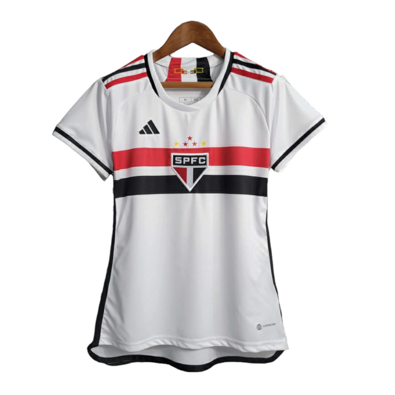 Camisa São Paulo I 23/24 - Torcedor Adidas Feminina - Branca
