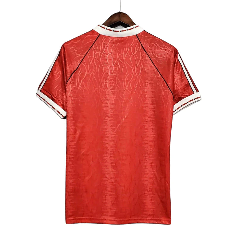 Camisa Retrô Manchester United I 1992 - Masculina - Vermelha com detalhes em branco