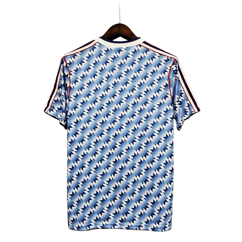 Camisa Manchester United Retrô 1990/1992 Azul e Branca