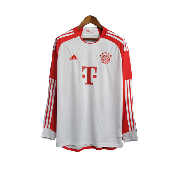 Camisa Bayern de Munique I 23/24 manga longa - Torcedor Masculina - Vermelha e branca