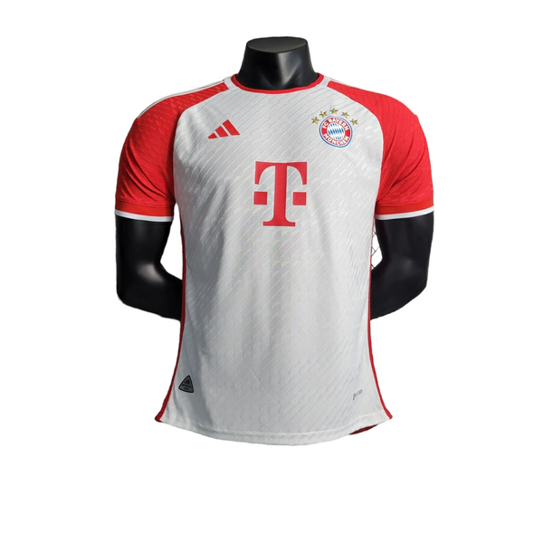Camisa Bayern de Munique 23/24 - Jogador Masculina - Branca e vermelha