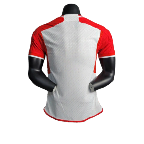 Camisa Bayern de Munique 23/24 - Jogador Masculina - Branca e vermelha