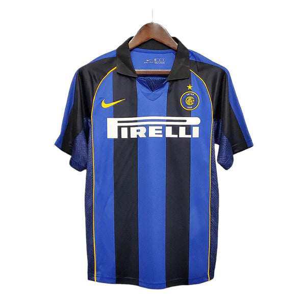 Camisa Retrô Inter de Milão I 2001/2002 - Masculina - Azul e preta