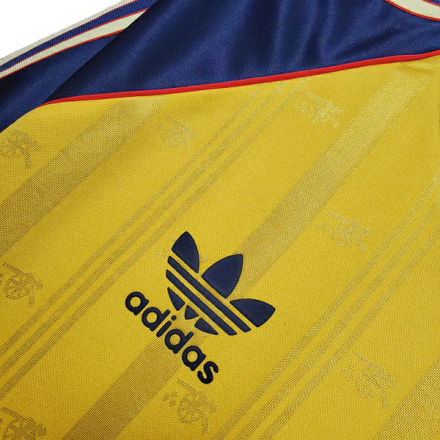 Camisa Retrô Arsenal 1989/1991 - Masculina - Amarela com detalhes em azul