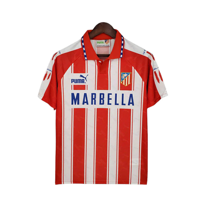 Camisa Atlético de Madrid Retrô 1994/1995 Branca e Vermelha
