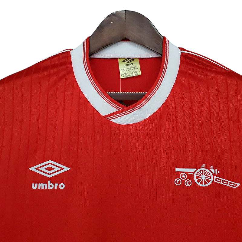 Camisa Arsenal Retrô 1983/1986 Vermelha e Branca