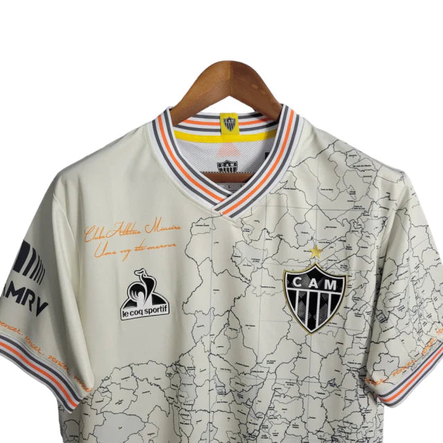 Camisa Atlético Mineiro Edição Especial 21/22 - Torcedor Masculina - Amarela com detalhes em preto