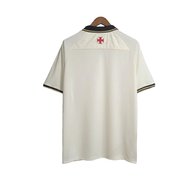 Camisa Vasco da Gama III Torcedor Masculina - Branca com detalhes em dourado e preto