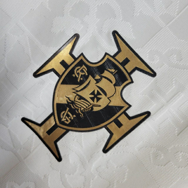 Camisa Vasco da Gama III Torcedor Masculina - Branca com detalhes em dourado e preto