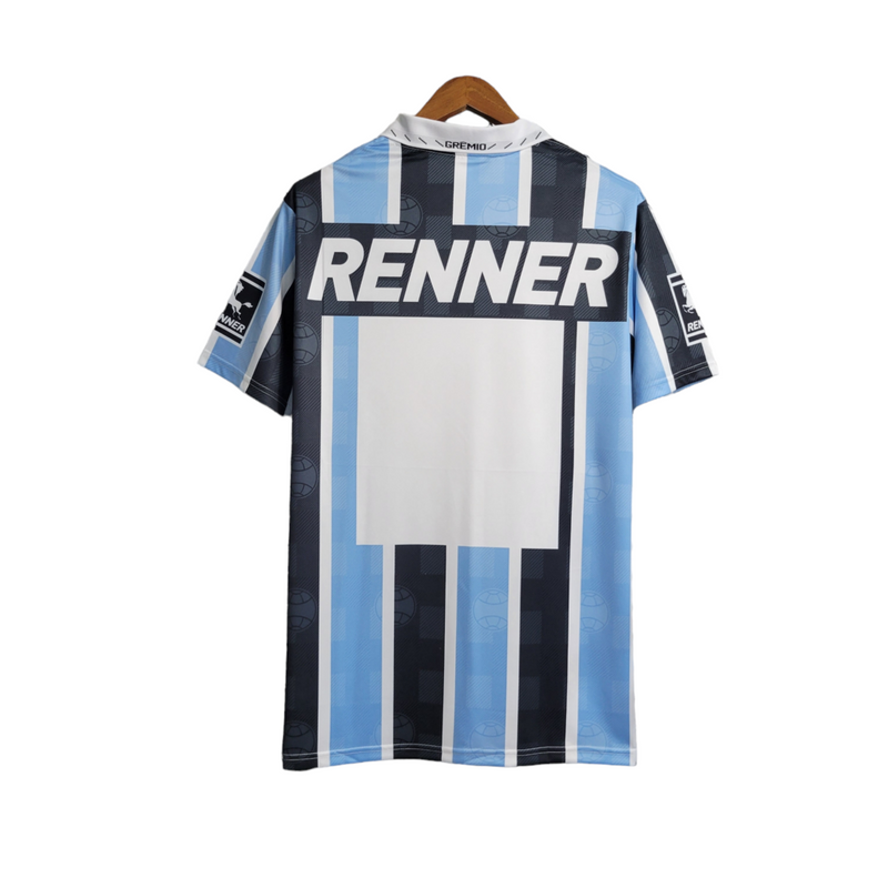 1997/1998 - Masculina Penalty - Azul e preta com patrocínio Ironcryl