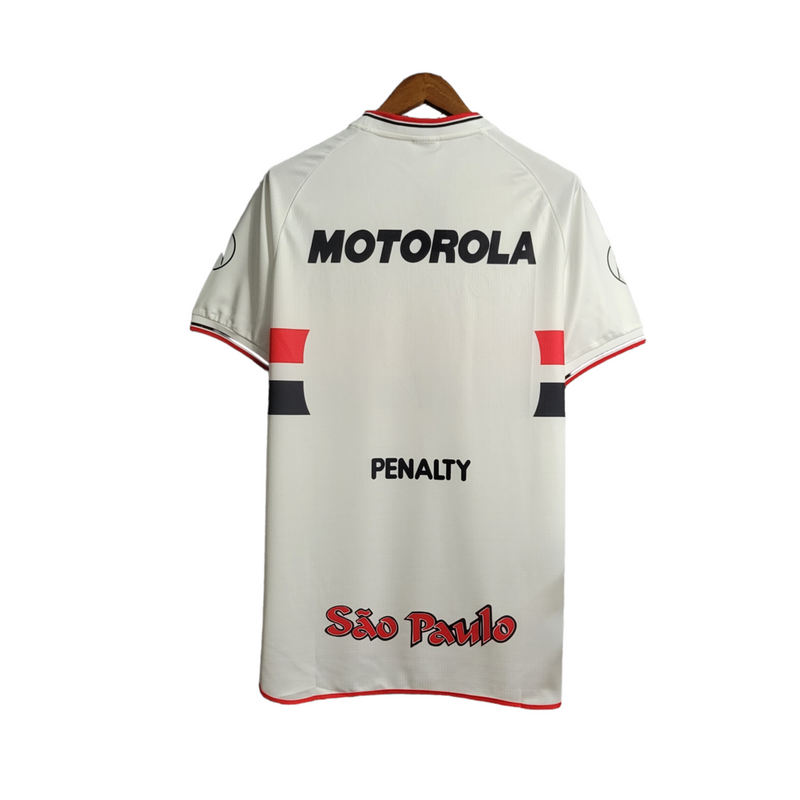 Camisa Retrô São Paulo I 2000 - Masculina Penalty - Branca com símbolo do Paulistão