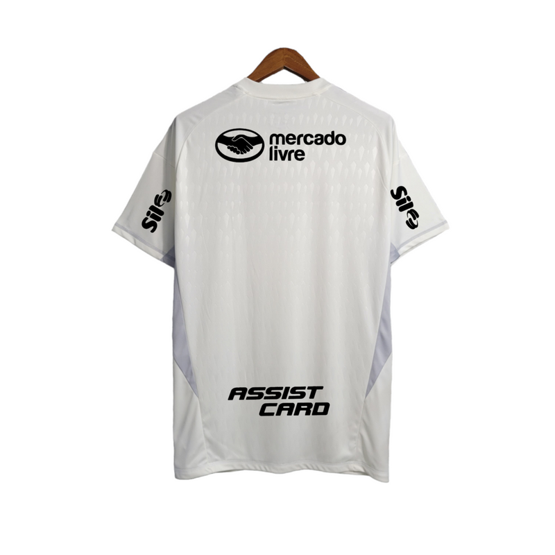 Camisa Flamengo II 23/24 Torcedor Masculina - Branco com detalhes em roxo com todos os patrocinio
