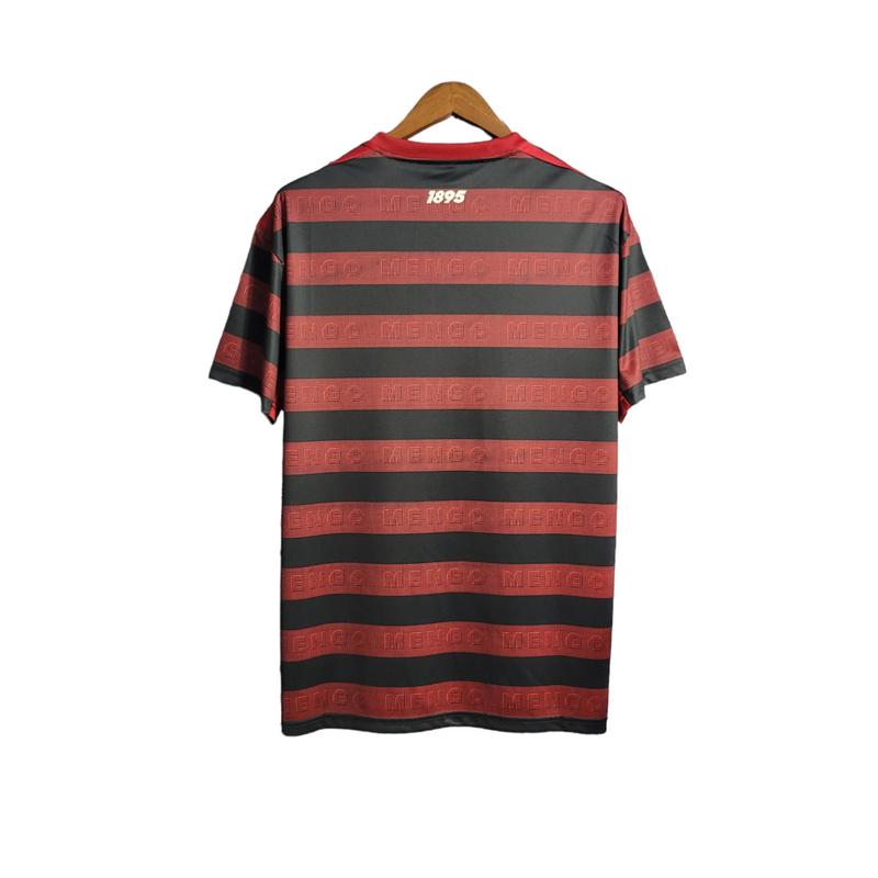 Camisa Flamengo I 19/20 Torcedor Masculina - Vermelha e preta com os detalhes em branco