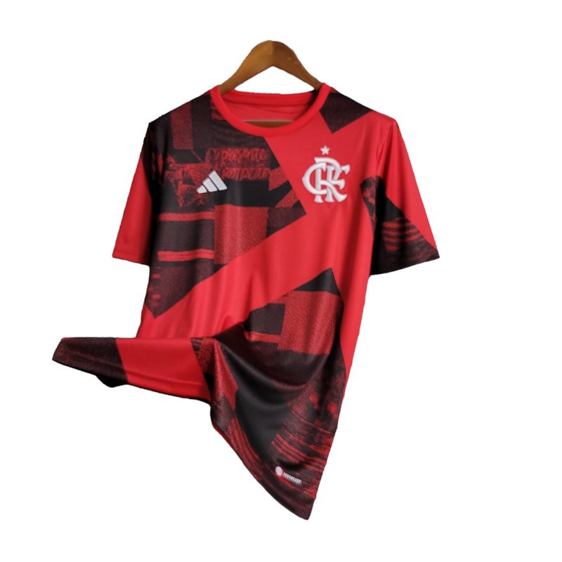 Camisa Flamengo I 23/24 - Feminina Adidas - Vermelho e Preto