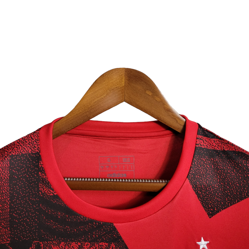 Camisa Flamengo I 23/24 - Feminina Adidas - Vermelho e Preto