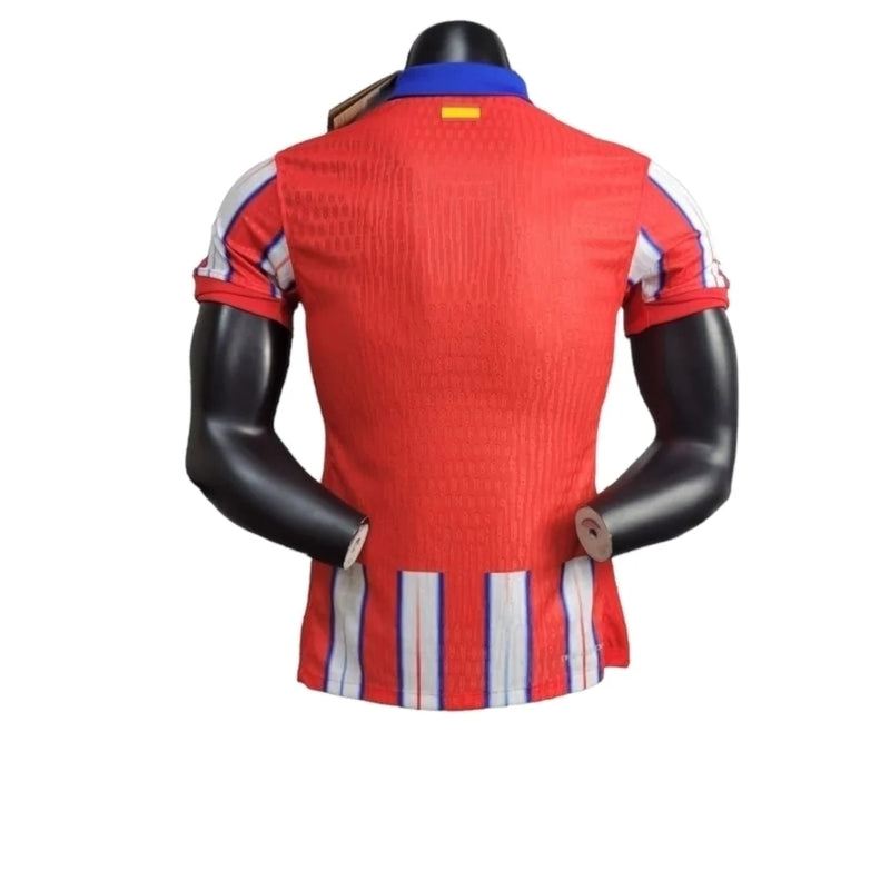 Camisa Atlético de Madrid I 24/25 - Jogador Masculina - Vermelha com detalhes em branco e azul