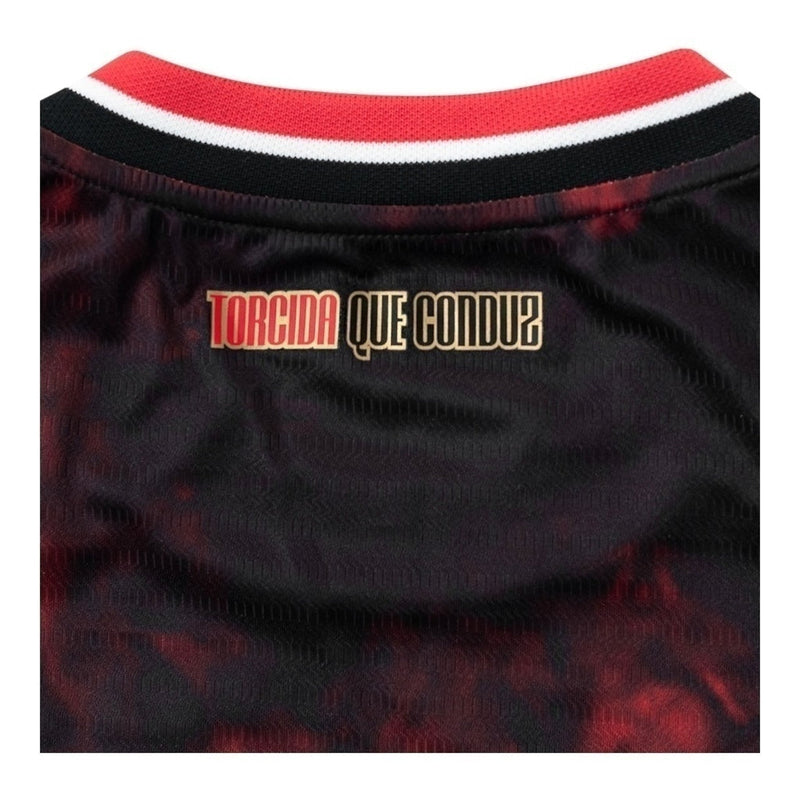 Camisa São Paulo III 24/25 - Torcedor Masculina - Preta e vermelha