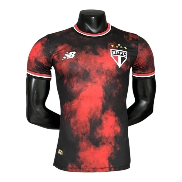 Camisa São Paulo III 24/25 - Jogador  Masculina - Vermelha com detalhes em preto