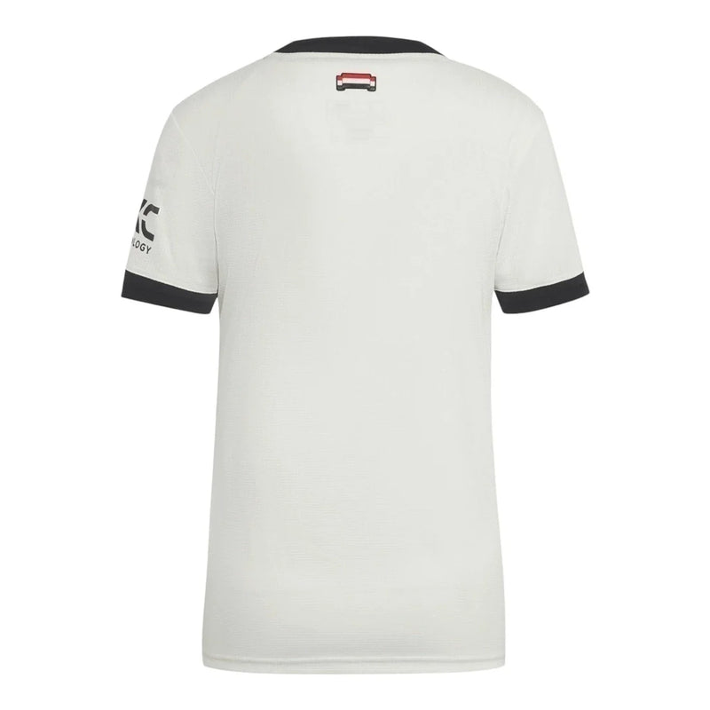 Camisa Manchester United III 24/25 - Torcedor Feminina - Branca com detalhes em preto