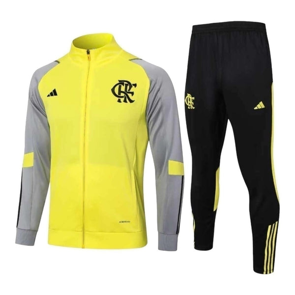 Conjunto Flamengo Treino 23/24 - Masculino - Amarelo e cinza