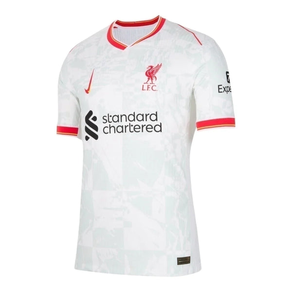 Camisa Liverpool III 24/25 - Torcedor Masculina - Branca com detalhes em vermelho e cinza