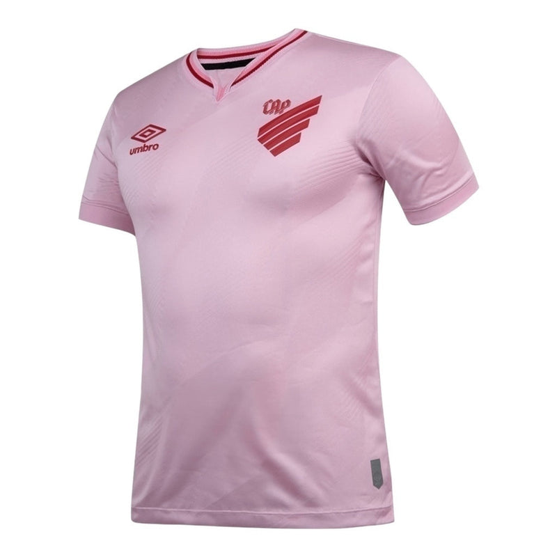 Camisa Athletico Paranaense Outubro Rosa 24/25 - Torcedor Masculina - Rosa com detalhes em vermelho