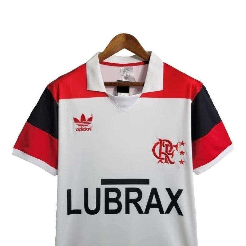 Camisa Retrô Flamengo II 1986 - Masculina - Branca com detalhes em vermelho