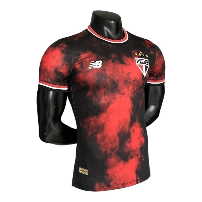 Camisa São Paulo III 24/25 - Jogador  Masculina - Vermelha com detalhes em preto